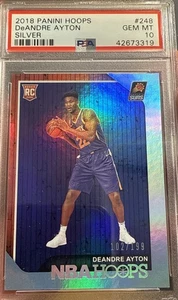 2018 Panini Hoops Silver Rookie DeANDRE AYTON Serial #102/199 PSA 10 Gem Mint - Picture 1 of 3