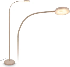 BRILONER - Lampada da terra con touch, dimmerabile, orientabile, Beige  - Foto 1 di 9