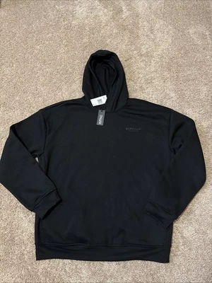 NUEVA SUDADERA CON CAPUCHA BUFFALO DAVID BITTON PARA HOMBRE L - NEGRA PRECIO DE VENTA SUGERIDO POR EL FABRICANTE $99 Bolsillos Logo Foto 1 de 4