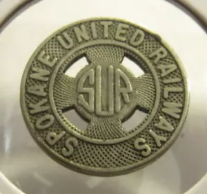Token de tranvía de tránsito Spokane, WA United Railways muy antiguo - Washington - Imagen 1 de 2
