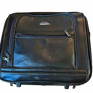 Samsonite Leather Expandable Business Case - Black - Picture 1 of 3
