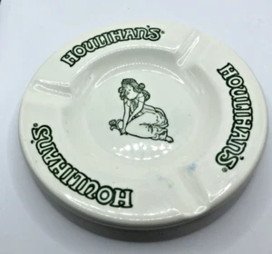 Vintage Houlihans Irish Pub Keramik Aschenbecher Irish Maiden Grafik - Bild 1 von 4