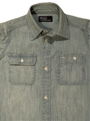 NUEVO POLO RALPH LAUREN CAMISA DE VESTIR 4T 4 NIÑOS ABOTONADOS NIÑOS JEANS LT LAVADO Foto 1 de 2