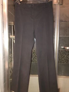 New York & Company Stretch Dark Gray Striped Dress Pants Size 8 Average - Picture 1 of 11