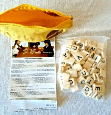 Bananagrams Word Tile Game & Instructions English Spanish  Zip Case Family Fun - Image 1 of 4