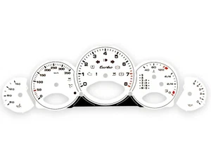 For Porsche 911 997 Turbo 350 KMH Triptronic Tacho Scheibe White - Bild 1 von 5
