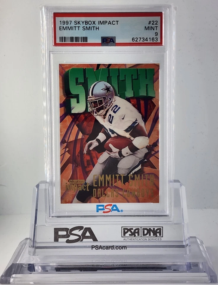EMMITT SMITH 1997 Skybox Impact #22 PSA 9 MINT COWBOYS HOF - Image 1 of 1