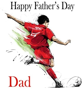 Personalised Football Father's Day Card - Dad, Step Dad, Daddy, Grandad... - Picture 1 of 1