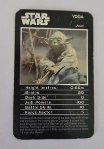 Rare Top Trumps 2004 Single card Yoda Star Wars Episodes iv - vi collectable - Picture 1 of 2