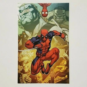 Deadpool Postcard Marvel 80th Anniversary Spider-Man Incredible Hulk - Picture 1 of 2