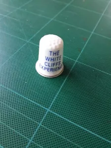 China de hueso vintage: The White Cliffs Experience, Dover. Dedal. - Imagen 1 de 4
