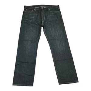 Levi's 505 Jeans Men's 42x32 Regular Relaxed Fit Cotton Zip Dark Wash Blue - Picture 1 of 15