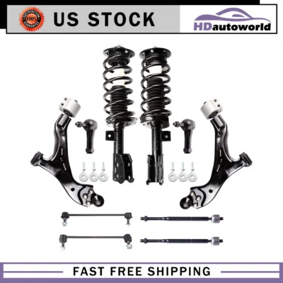 For 2005 2006 Chevrolet Equinox Front Struts Control Arms Tie Rods Sway Bars Kit Foto 1 de 4