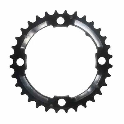 Plato 32T 32 dientes 104 mm BCD patrón de cuatro pernos aleación negro rampa y pasador Foto 1 de 4