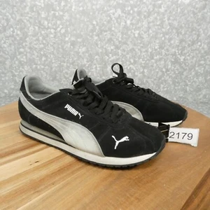 Puma Turin Sneakers Womens 6.5 Black Gray Suede Running Shoe - Picture 1 of 16