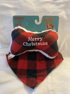 Merry Makings By Petco “Check Me Out”Pet Bandana And Toy Gift Set S/M 13-19" - Picture 1 of 7
