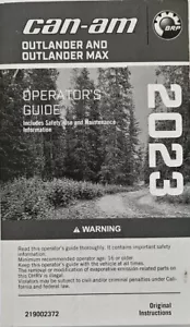 Manual de instrucciones Can-Am - DIN A6 - Inglés - ATV Outlander/MAX - MY2023 - Imagen 1 de 2