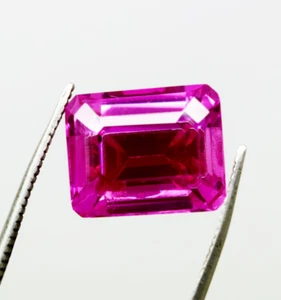 Zafiro pitambari facetado corte esmeralda 16,10 quilates mejor para hacer joyas personalizadas - Imagen 1 de 9