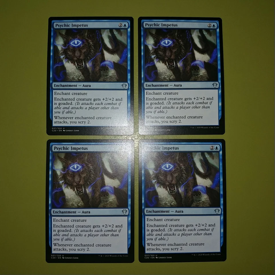 Psychic Impetus x4 Commander 2020 4x Playset Magic the Gathering MTG  - Image 1 of 1