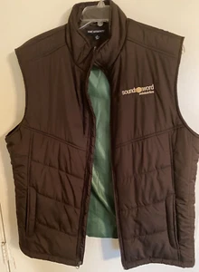 Men's Port Authority XL Vest Dark Brown Sound Word Ministries Puffy Vest - Picture 1 of 10