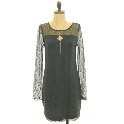 Vestido Kensie Encaje Cambio 4 Azul Transparente Corpiño/Mangas Forrado Fiesta Usado en Excelente Condición B31 Foto 1 de 4