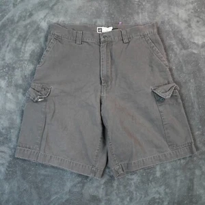 Vintage Gap Shorts Men 33 Gray Cargo Heavyweight Utility Pockets Gorpcore Hiking - Picture 1 of 10