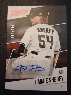 2018 Prestige Jimmie Sherfy AUTOGRAPH Diamondbacks 6/199 - Image 1 of 2