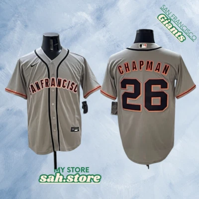 San Francisco Giants #26 Matt Chapman Gray Cool Base Men's Stitched Jersey - Image 1 of 2