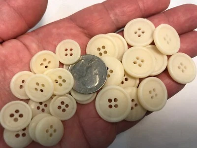 Novo 10 ou 50 botões creme off white, casaco blazer, jaqueta tamanhos 13/16, 5/8 #W22 - Imagem 1 de 4