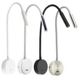 Flexible Pipe 3W LED Wall Light Bookshelf Reading Picture Lamp Fixture Switch - Picture 1 of 24