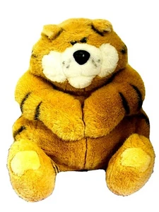 Vintage 1985 Dakin Chubby Fat Cat Tiger Stripe Plush Stuffed Animal 14" Fun Farm - Picture 1 of 12