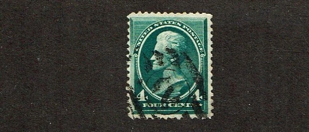 1883 U.S. CLASSIC 4c Blue Grn JACKSON   Sc#211 Used  Fancy Cancel - Image 1 of 1