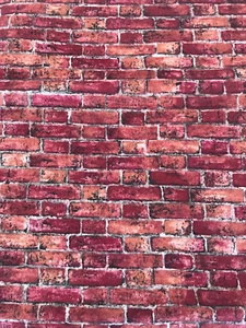 Brick Reds Colonial Print 100% Cotton Fat Quarter 18"x21" - Picture 1 of 2