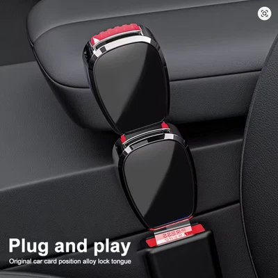 Universal Gurtstecker Deko Zubehör Auto – Metall & Kunststoff Sicherheitsaufsatz - Bild 1 von 4