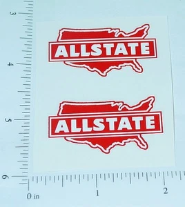 Pair Marx Allstate Red/White Door Logo Stickers MX-006 - Picture 1 of 1