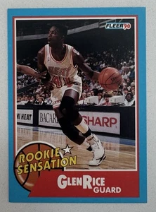 1990-91 Fleer Basketball Rookie Sensation Glen Rice #3 - Miami Heat - Bild 1 von 2
