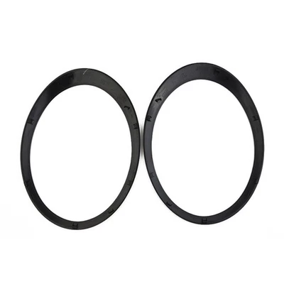 Headlight Frame Car Lights Front/left/right ABS Bright Black Colorfast - Image 1 of 4