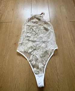 Showgirl Riemchen Trikot Burlesque weiß - Bild 1 von 5