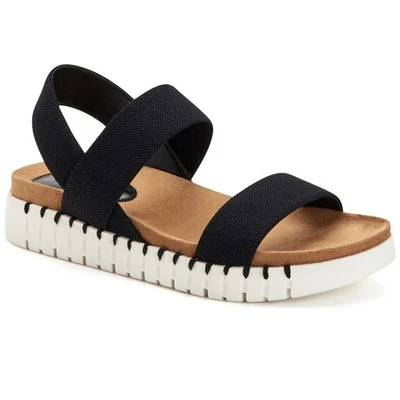 Sandalias planas elásticas Mila de microgamuza negras Style & Co para mujer talla 8M Foto 1 de 4