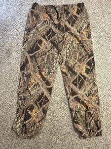 Browning Goretex Men’s 2XL/2TG Camo Shell Pants / Tall Green Brown Elastic Waist - Picture 1 of 8