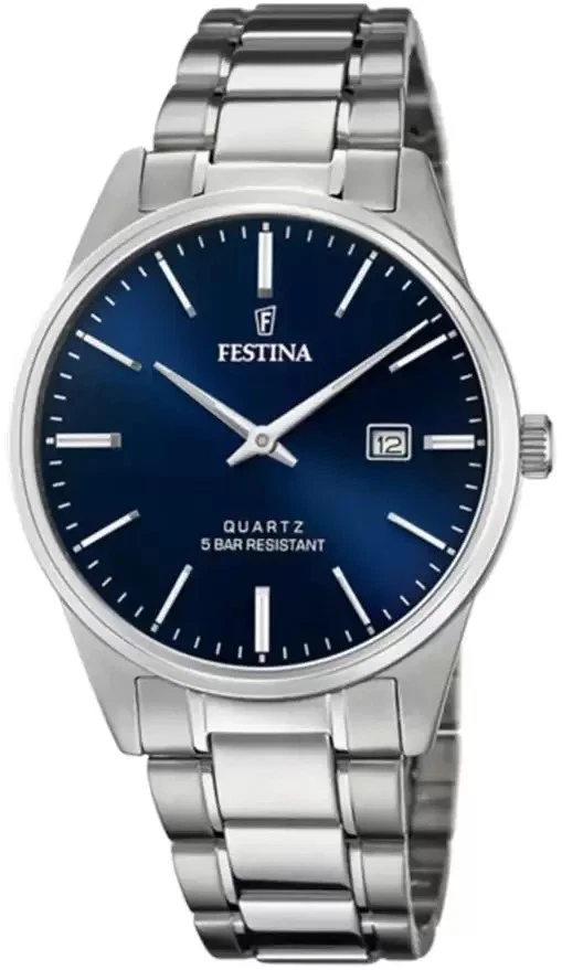 Orologio Uomo Festina Acciaio Classico Solo tempo F20511/3 Argento Blu - Immagine 1 di 1