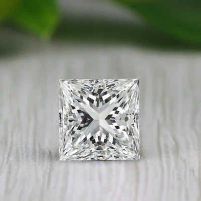 2 Ct Lab Grown Diamond Princess Cut D Color VVS1 8mm Loose Certified Stone - Image 1 of 4