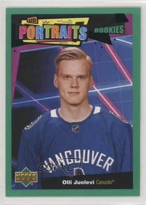 2020-21 Upper Deck UD Portraits Rookies Green Olli Juolevi #P-59 Rookie RC - Image 1 of 2