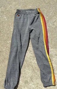 Aviator Nation Gray Youth, 5 Stripes Jogger Sweatpants. Size 10 - Picture 1 of 4