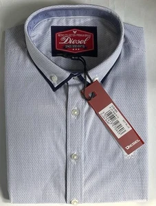 Diesel Sky Blue Elvan Long Sleeve Retro Collection Shirt Age 9-10 - Picture 1 of 4