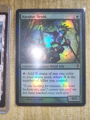 Harabaz Druid FOIL Worldwake EX Magic the Gathering MtG Ally - Image 1 of 3