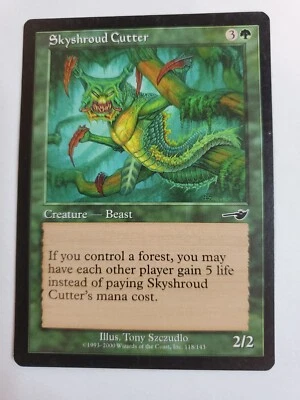 MTG Magic The Gathering Card Skyshroud Cutter Creature Beast Green Nemesis 2000 - Image 1 of 2
