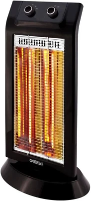 99579 Carbon Black Stufa a Infrarossi 1100 W, 220-240 V, Nero - Immagine 1 di 4
