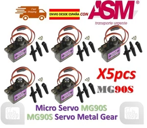 5pcs MG90S 9g Metal Gear Upgraded SG90 Digital Micro Servos for Arduino - Imagen 1 de 7