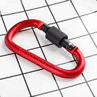Type D Carabiner With Lock Outdoor Climbing Camping Bold Aluminum Alloy Locking